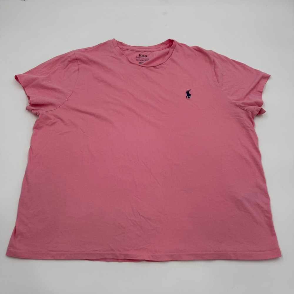 Polo Ralph Lauren Pink Short Sleeve Crewneck Pony Logo T-Shirt XXL Womens - Picture 2 of 6